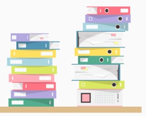 積み重なっている書類のイメージ画像